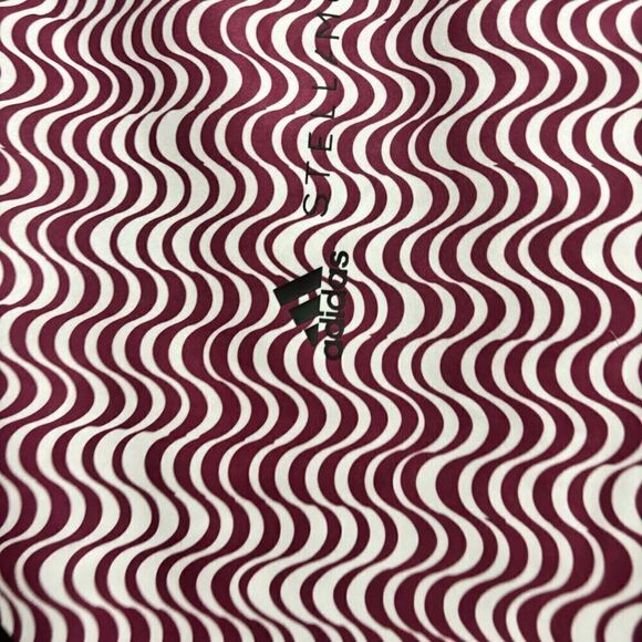 Adidas by Stella McCartney Gym Training T-Shirt Burgundy S Long Sleeve Mock Neck - Picture 5 of 14